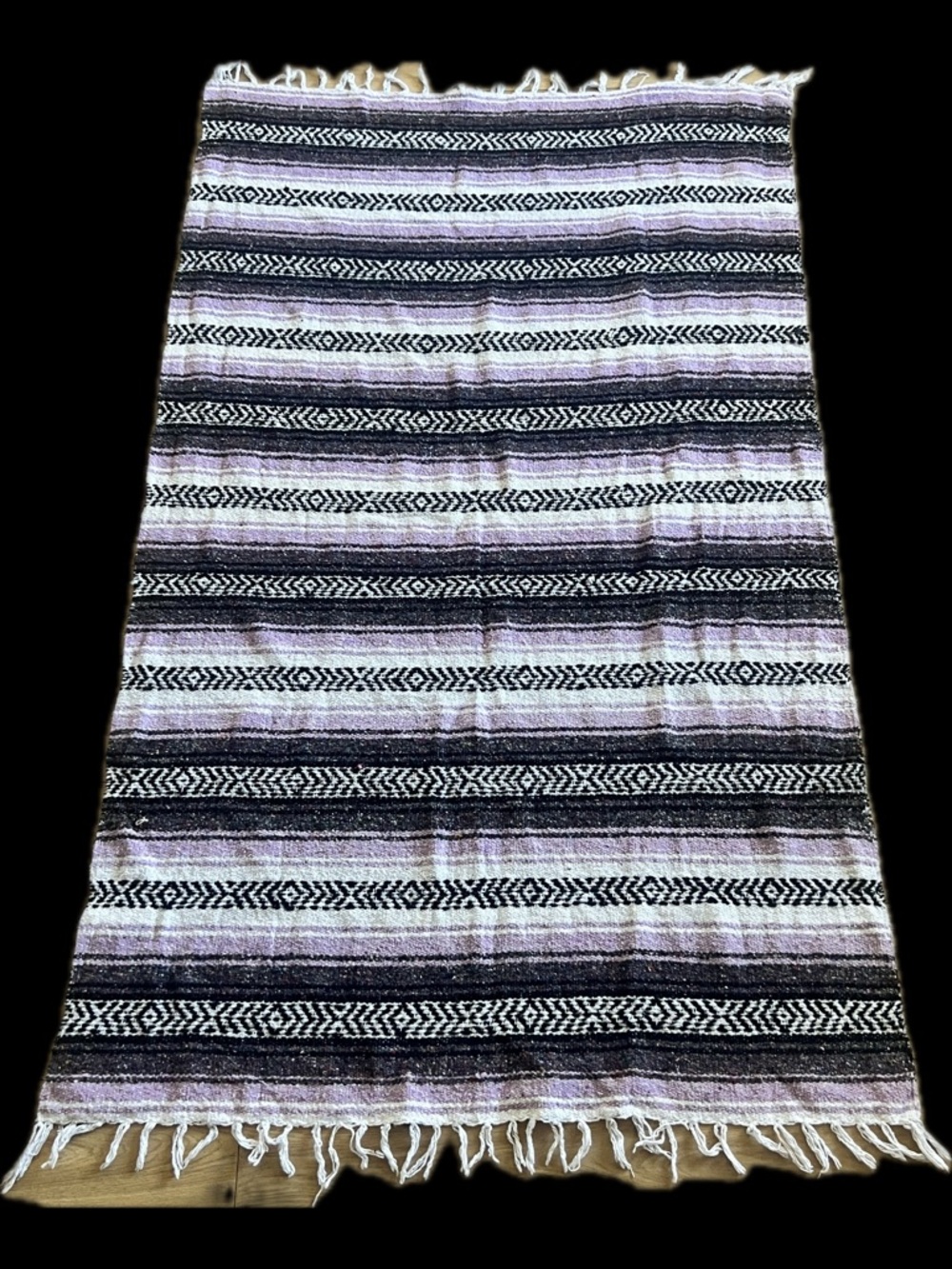 Aztec, Boho, Native, Western, Vintage, Artisanal , Handmade ,XL Woven Throw